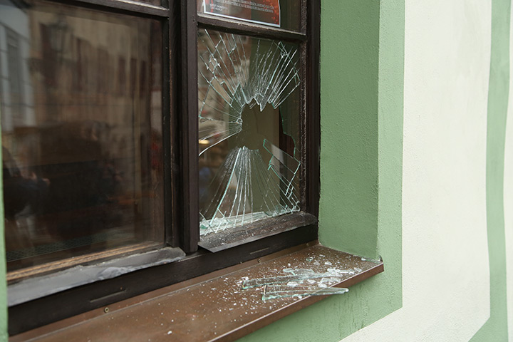 A2B Glass are able to board up broken windows while they are being repaired in Hertford.